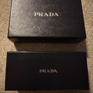 Two Prada Black Storage Boxes